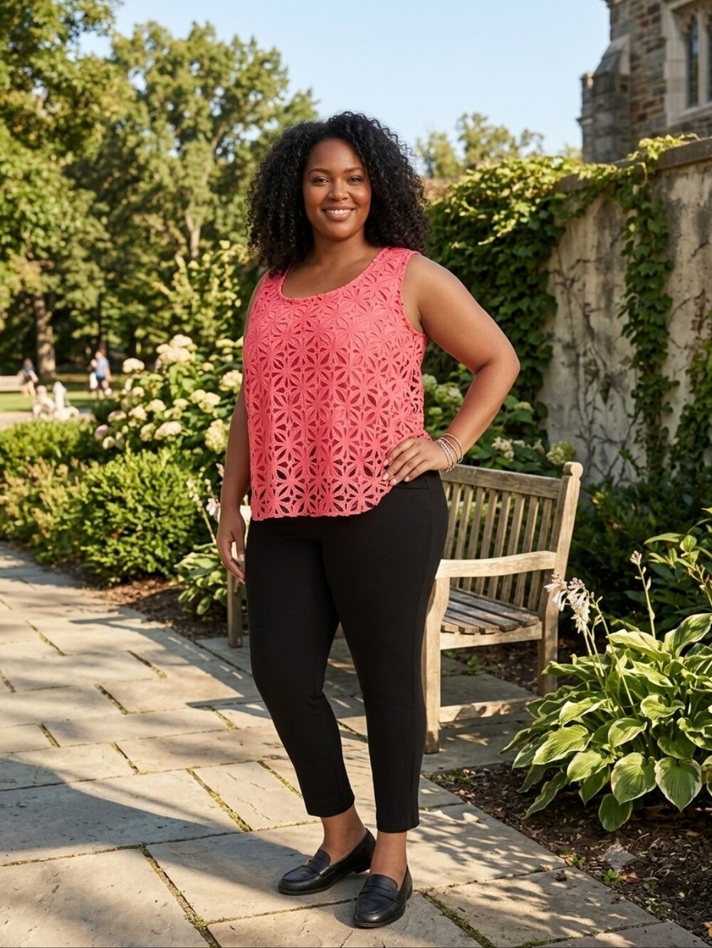 NEW Skye's the Limit Coral All Wrapped Up Sleeveless Embellished Top Size 3X